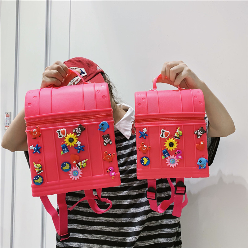 Mochila para niños bolsa de gelatina de silicona mochila de dibujos animados Linda mochila de estudiante de escuela primaria pinduoduo suministro entrega de una pieza