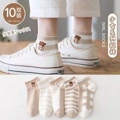 Sock Girl Summer Ins Trend Spring Autumn Short Socks Open Mouth Breathable Thin Japanese Style Cute Cotton Socks Boat Socks Street Vendor Socks Wholesale