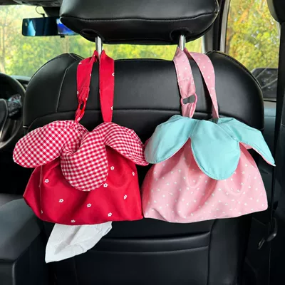 use, car-mounted fresh drawstring – Car tissue box/set
