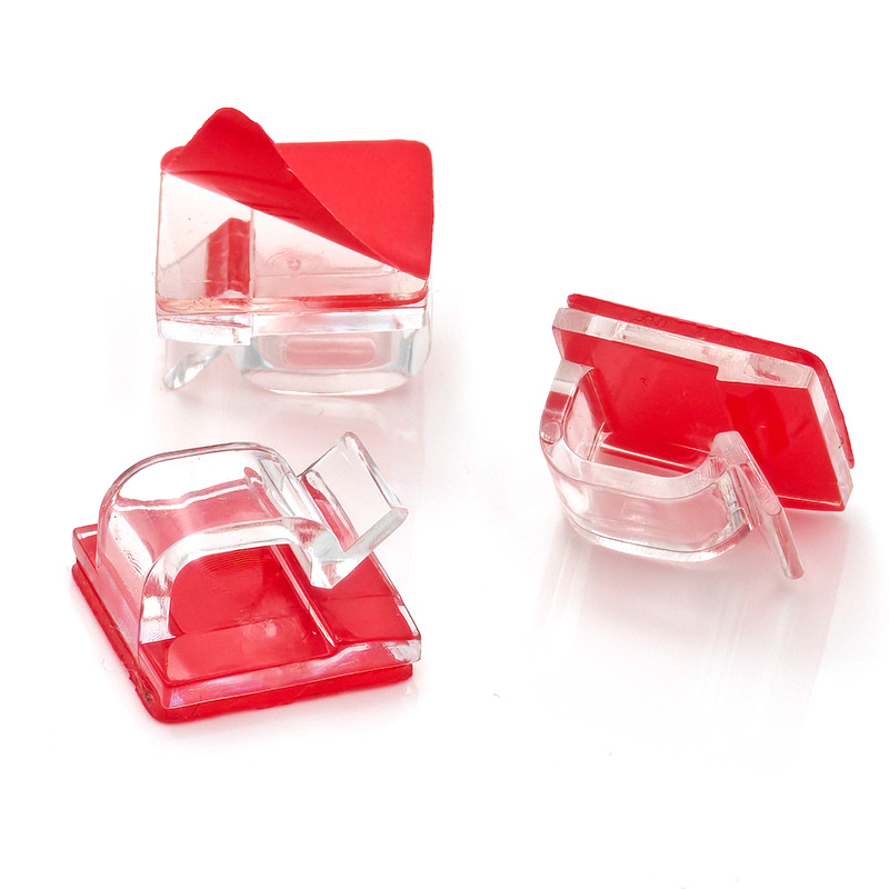 작은 정사각형(빨간색 가죽 투명 풀)