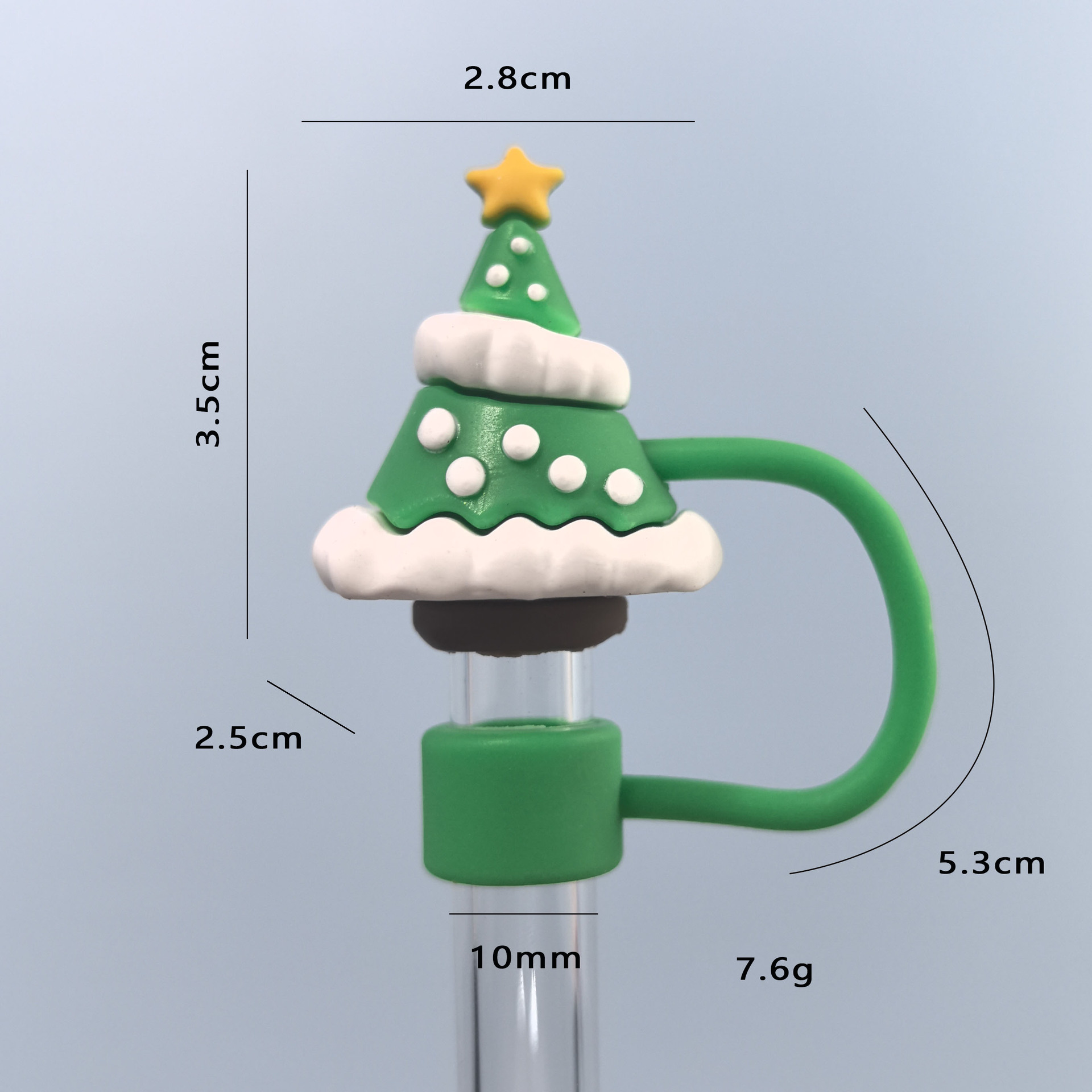 크리스마스 트리 빨대 모자/개별 포장