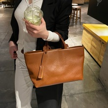 女包新款真皮女包腋下单肩跨境牛皮托特包小众斜挎复古软皮大容量