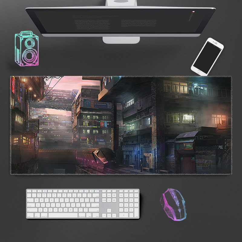 マウスパッドのサイバーパンク風の超特大号の男子学生の電気競争のゲームの男子学生のコンピュータのキーボードのテーブルのパッドのマウスパッドのロックの辺|undefined