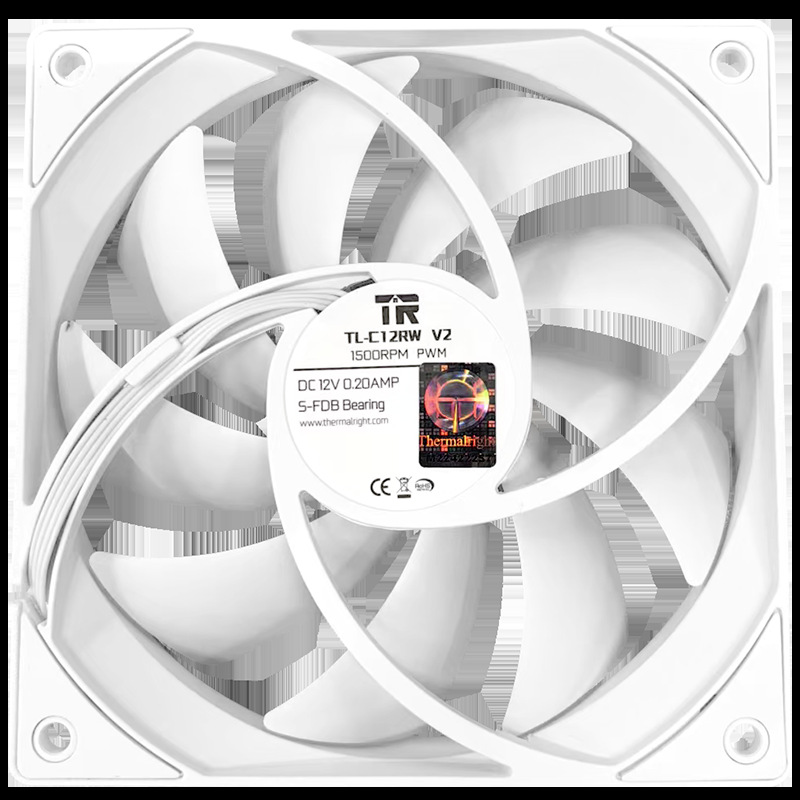 Limin C12RW V2 chárter ventilador serie computadora silenciosa blanco ventilador de disipación de calor de 12cm aire inverso