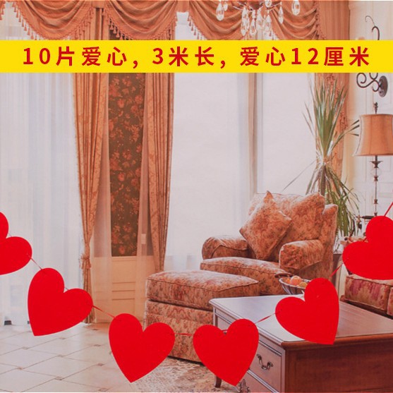 Fabricantes al por mayor de varios estilos de fieltro no tejido flor de boda decoración de la sala de estar de boda colgantes de bandera