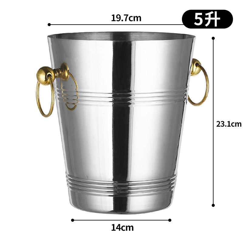 Bar de hielo de acero inoxidable de alto valor de cara bar de champán cerveza comercial vino tinto hogar creativo pequeño hielo bar