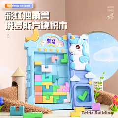 Children's Russian Block Puzzles Brain Training Games for Boys and Girls, Intelligence Development Brain Teaser Desk Toys