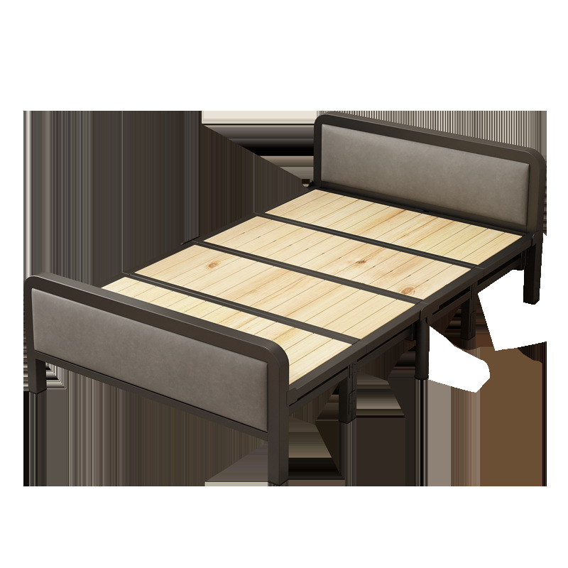 Cama plegable simple de madera sólida casa cama individual alquiler de habitaciones plegables cama doble de almacenamiento estudio siesta cama pequeña