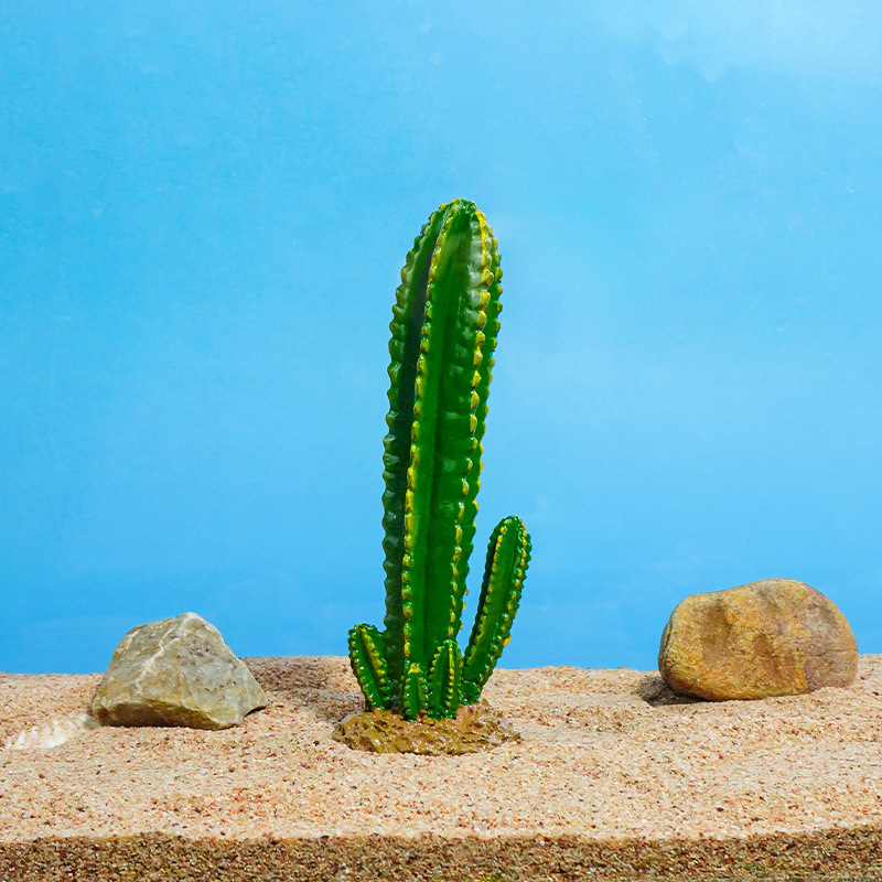 Decoración para Reptiles, Árbol Cactus Fósil, Adorno para Paisajismo, Escondite para Lagartos, Geckos y Serpientes