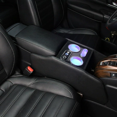 21 Honda crv central armrest box modification special 17 crv armrest box central control cover car interior accessories (Armrest box) - carbon-fiber-luxury-black