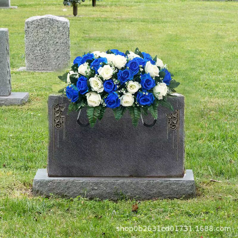 Cross-Border Popular Items: Flat-Head Rose Dragon Boat Artificial Flowers, Cemetery Flowers, Fake Flowers, Decorative Flowers, Wholesale from Manufacturers