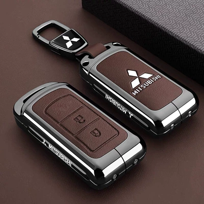 V93 Jinchang L200 Wingshen Car Static Rod/Key Bag - smart-2-button-brown-leather-car-logo-buckle