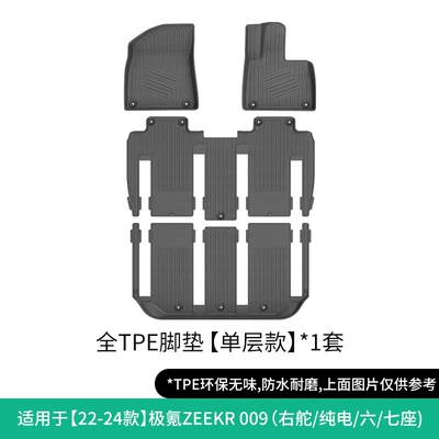 and Trunk Mats | Modelə uyğun ayaqaltı - 22-24-jikrypton-zeekr-009-right-hand-drive-single-layer-floor-mat-six-or-seven-seatspure-electricthailandthree-rows-with-buckles-w250010169