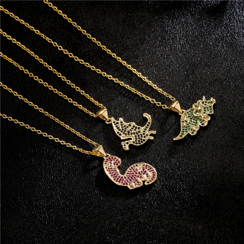 Aogu Cross-Border Supply Hot Sale in Europe and America Hip Hop Culture Dinosaur Series Pendant Real