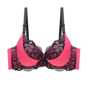 Gather Sexy Medium Thick Thin Cup Bra BC Stereo Lace Underwear Adjustable European and American Style Factory Outlet
