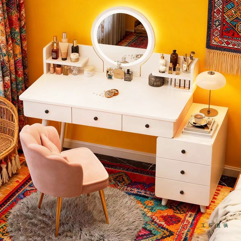 2025 New Style Dressing Table Bedroom Simple Modern Storage Cabinet Integrated Dressing Table Master Bedroom Multi-Functional Dressing Table
