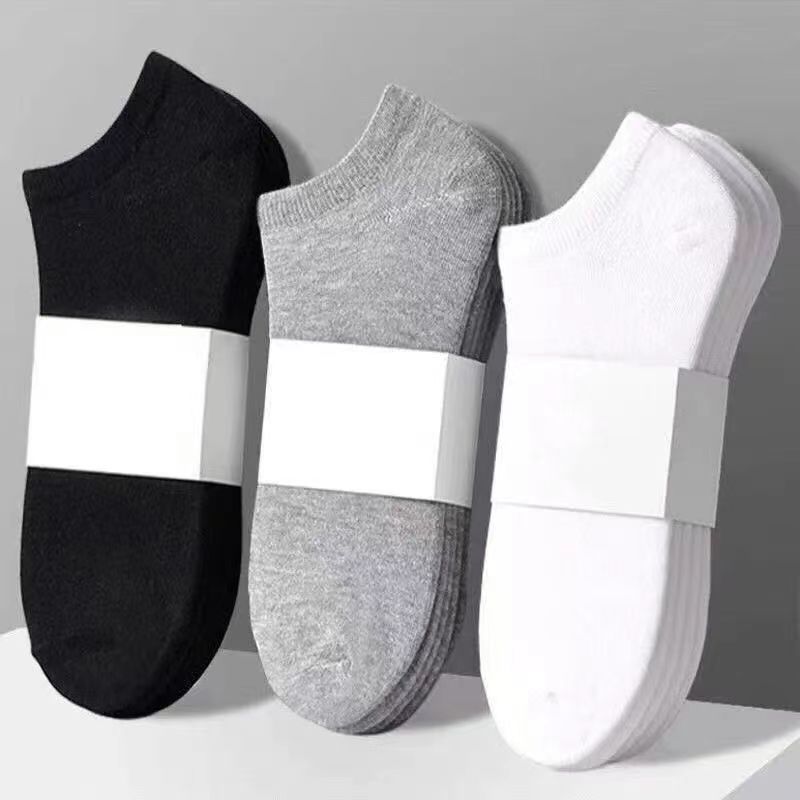 Classic Versatile Invisible Sweat-Absorbing Black and White Gray Short Socks Unisex Low-Cut Odor-Resistant Breathable Low-Cut No-Show Socks Large Quantity Premium