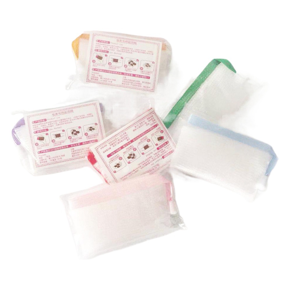 Color small size 10*12cm handmade soap bubble net bubble net color ribbon can be hung bubble bag wholesale
