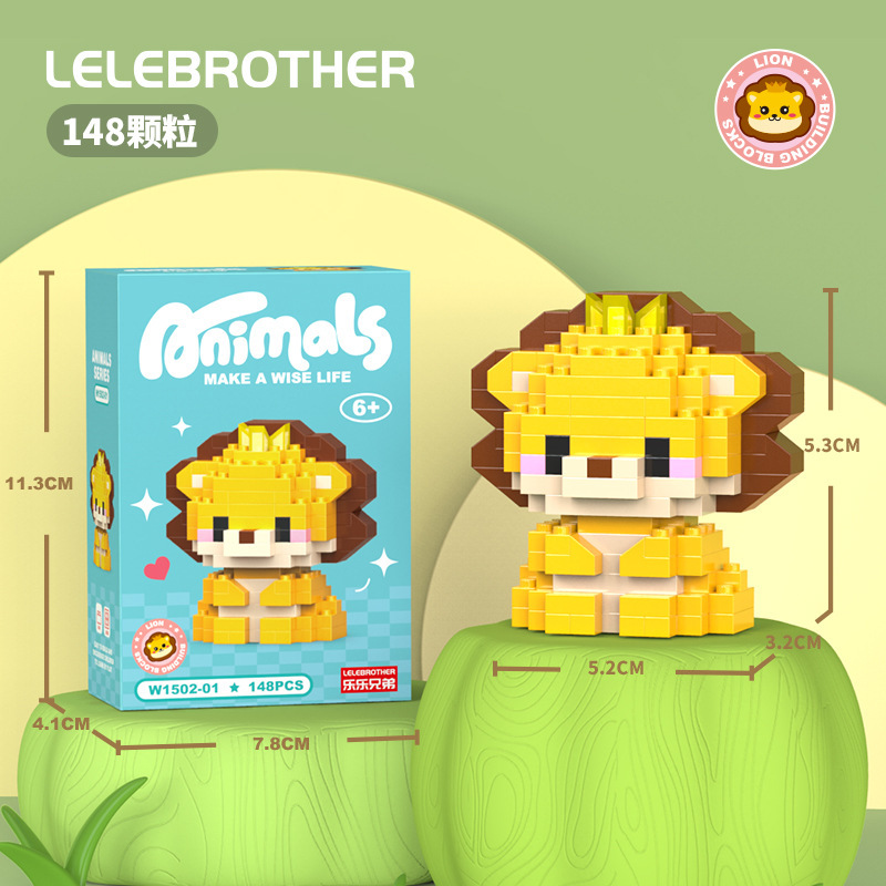 Cross-border Compatible Lego Cute Cartoon Doll Building Blocks Donut Series Micro Particle Assembled Toys for Children Wholesale