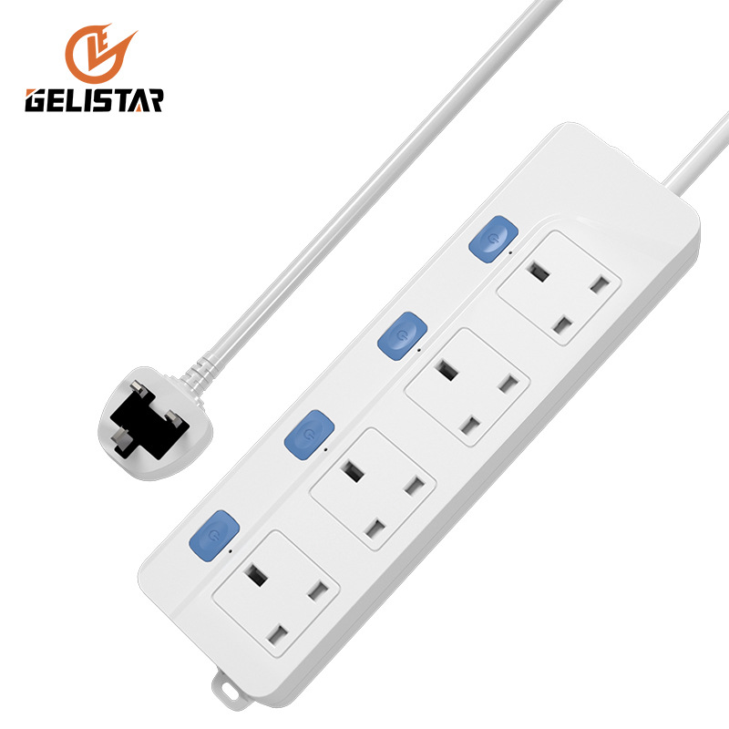 外贸插座四位分控英标英式插孔大英插头插座亚马逊热销插排插线板