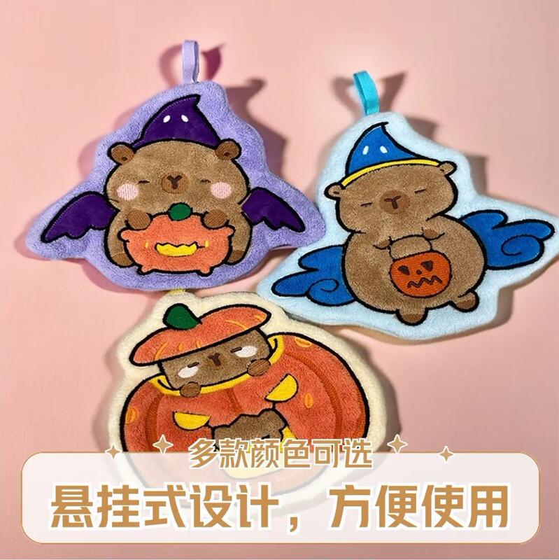 Halloween Cartoon Children's Hand Towel, Household Absorbent Hangable Handkerchief, Kitchen and Bathroom Cleaning Cloth, Easter Towel