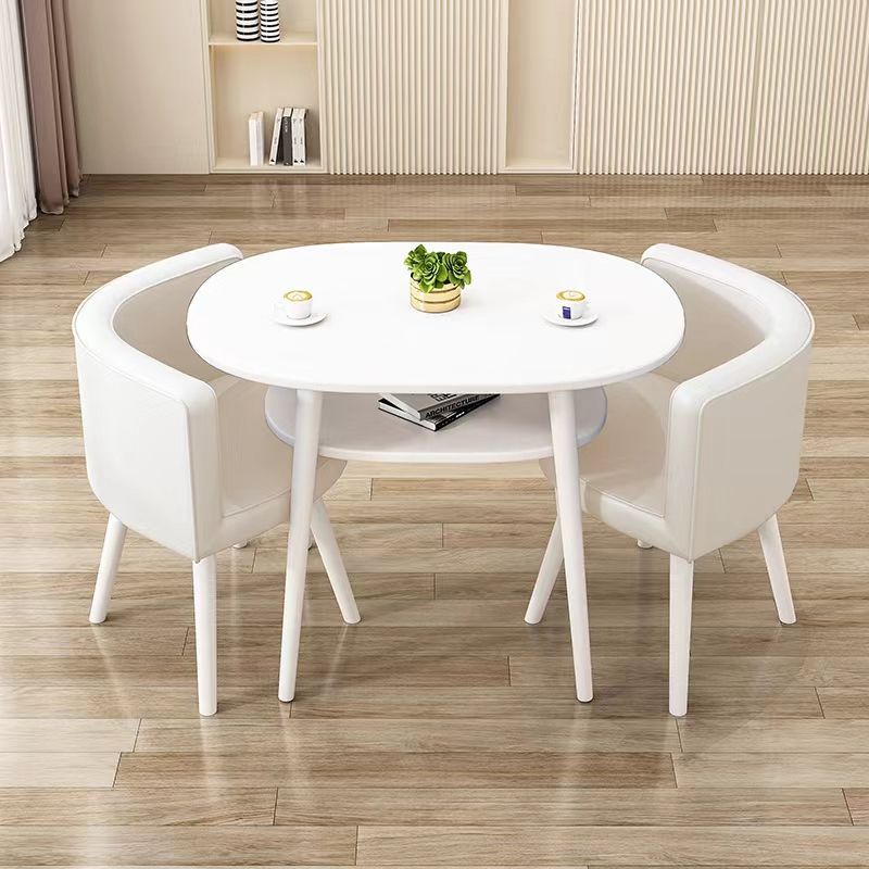 Balcony Cream Style Leisure Table and Chairs Shop Negotiation Reception Table Apartment Small Apartment Modern Simple Dining Table