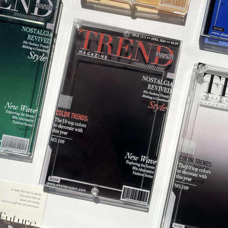 跃动青春周边TREND杂志小框亚克力3寸小卡拍立得照片展示架|undefined