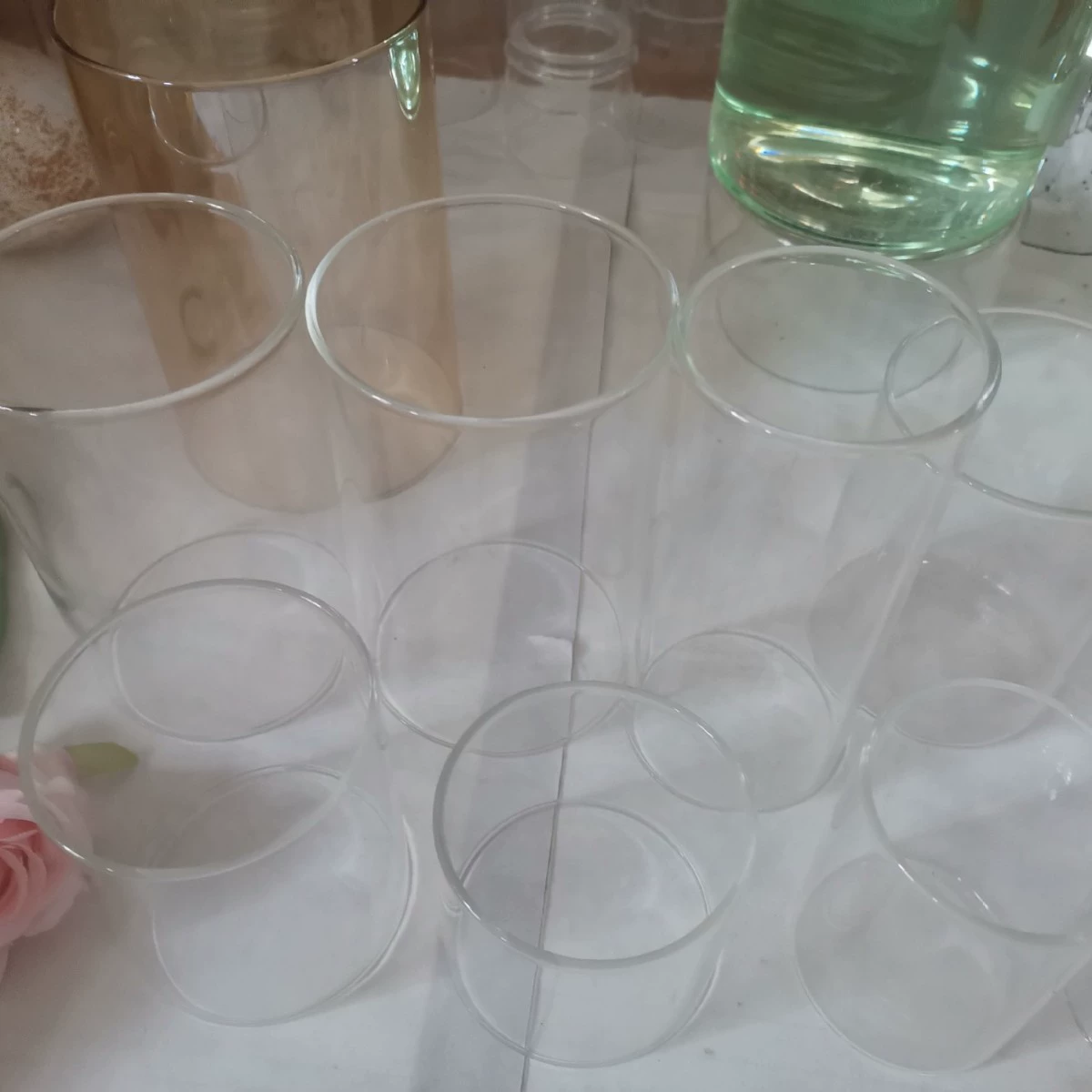 Electronic glass candle, LED lampshade, aromatherapy