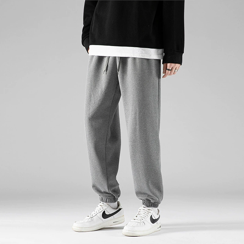 Штаны спортивные sweatpants свободного кроя, прямой фасон, облегчённые лето–осень, размеры S–4XL