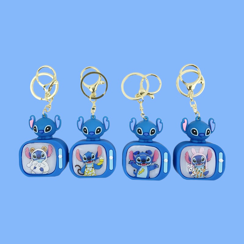 クリエイティブ発光ライト付きステッチテレビペンダントパンダ人形仏陀夜の光キーホルダー卸売|undefined