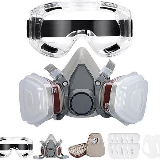 跨境甲醛喷毒烟漆化工毒气打药实验室粉尘硅胶防尘罩防毒面具面罩