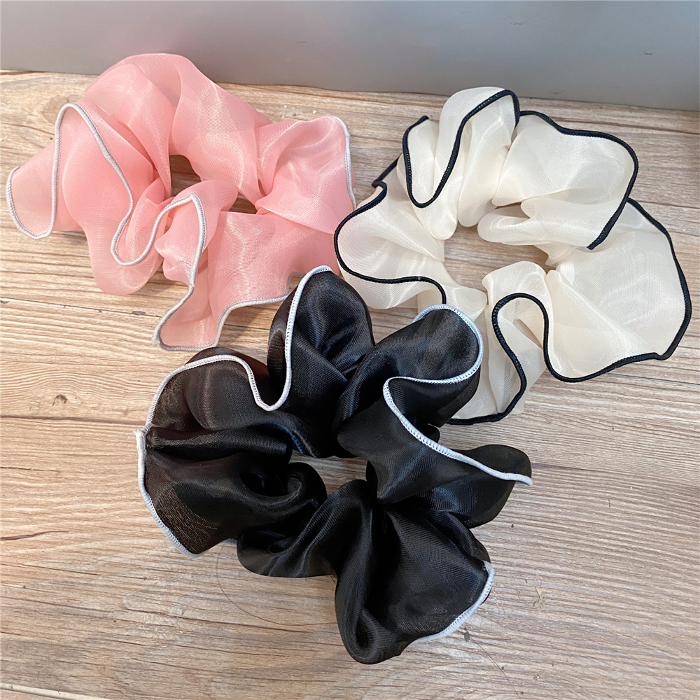 Korean Style Chiffon Contrast Color Hair Scrunchies display picture 9