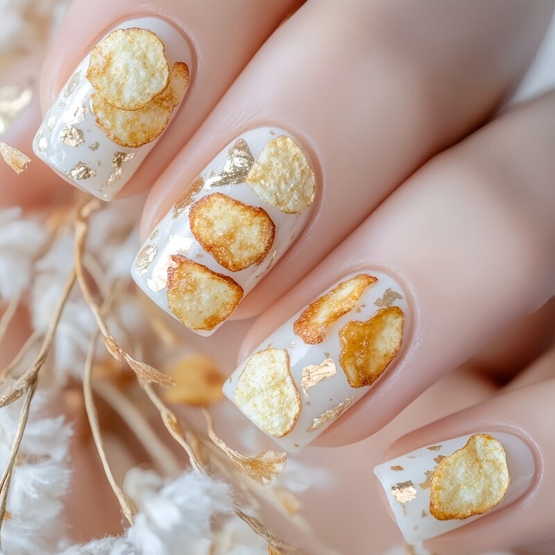 Fresh and Natural Style Nail Wearable Nail Pieces Fingertips Dried Flower Petals European Square Nail False Nail TB-34