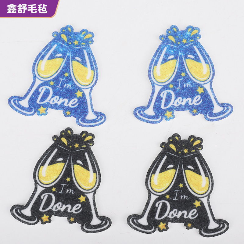定制图案毛毡装饰墙贴 卡通创意展示布置氛围背景diy毛毡胸针名牌|undefined