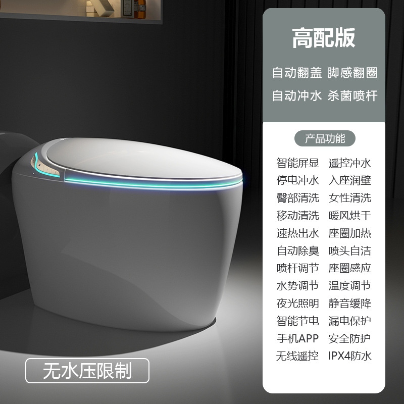 Nuevo inodoro inteligente totalmente automático integrado asiento de inodoro doméstico fuente de fábrica de venta directa paquete de envío gratuito instalación