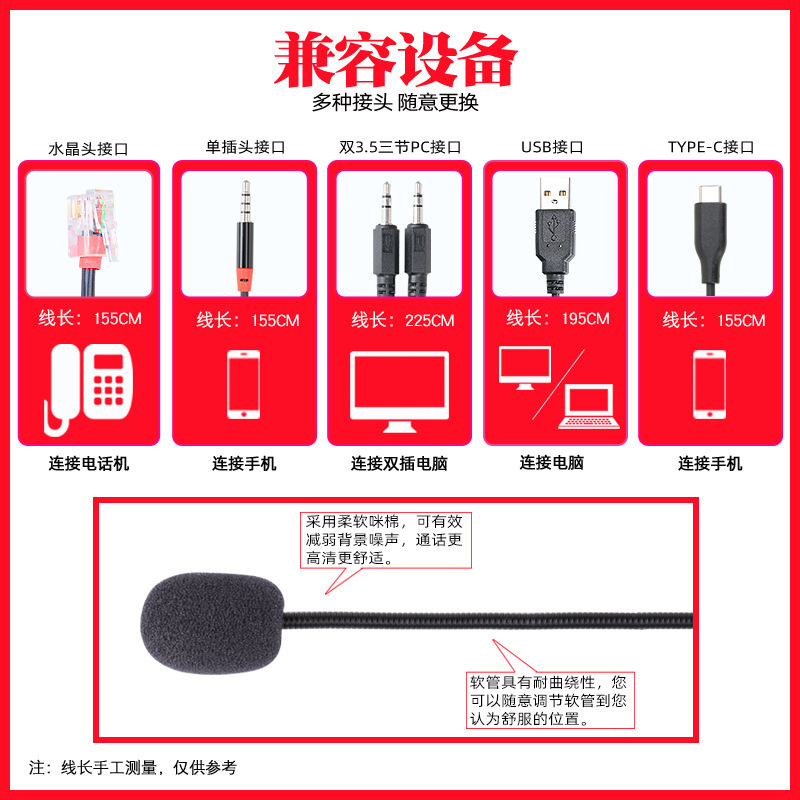 杭普vt 200d電話イヤホンコール耳麦交換員パソコンヘッドセットコールセンター専用|undefined