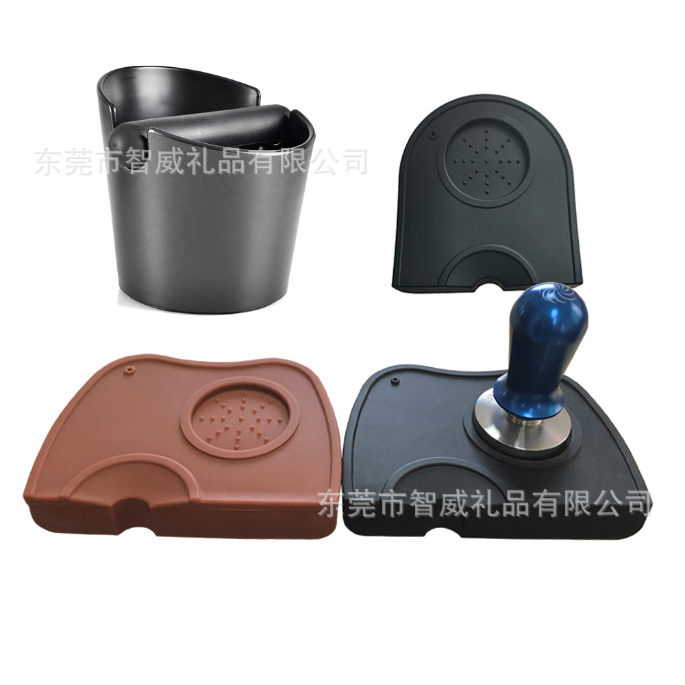 In stock coffee pad Knock Box knock-out box silicone tamping pad stainless steel tamper base cross-border coffee supplies
