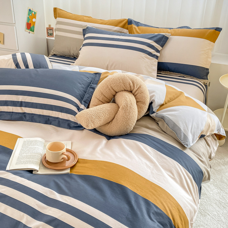 Nuevos productos de algodón único 180 × 200x230 estudiantes de dibujos animados dobles 100 algodón puro cubierta de edredón 1.5m mayorista