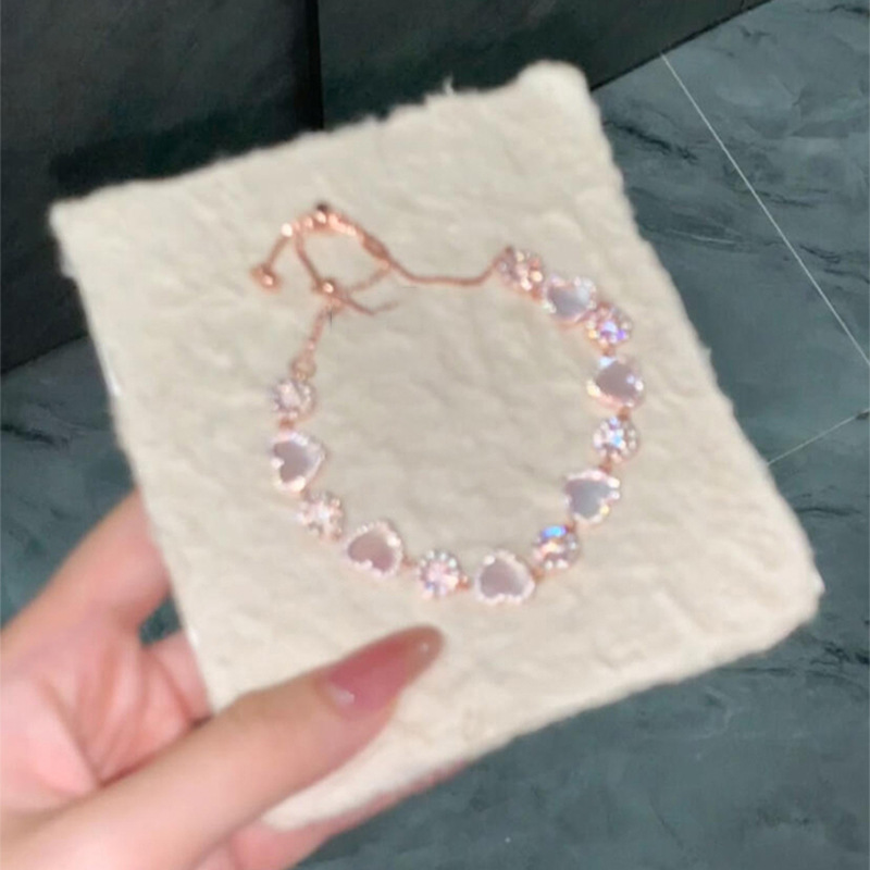 Shell Love Round Sun Adjustable Bracelet Korean Sweet Girl Heart Bracelet Fashion High-end Bracelet for Women