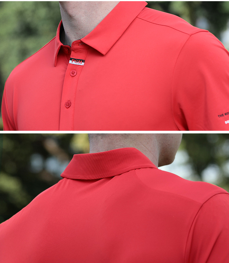 Áo polo nam golf PGM tay ngắn thấm hút nhanh khô — KUZ200-Quần trắng [Thắt lưng cao su/Găng tay dính Velcro], KUZ200-Quần tây màu xám nhạt [thắt lưng cao su/găng tay dính Velcro], KUZ200-Quần đen [thắt lưng cao su/găng tay dính], YF769-tay ngắn màu xanh hải quân chi tiết 23
