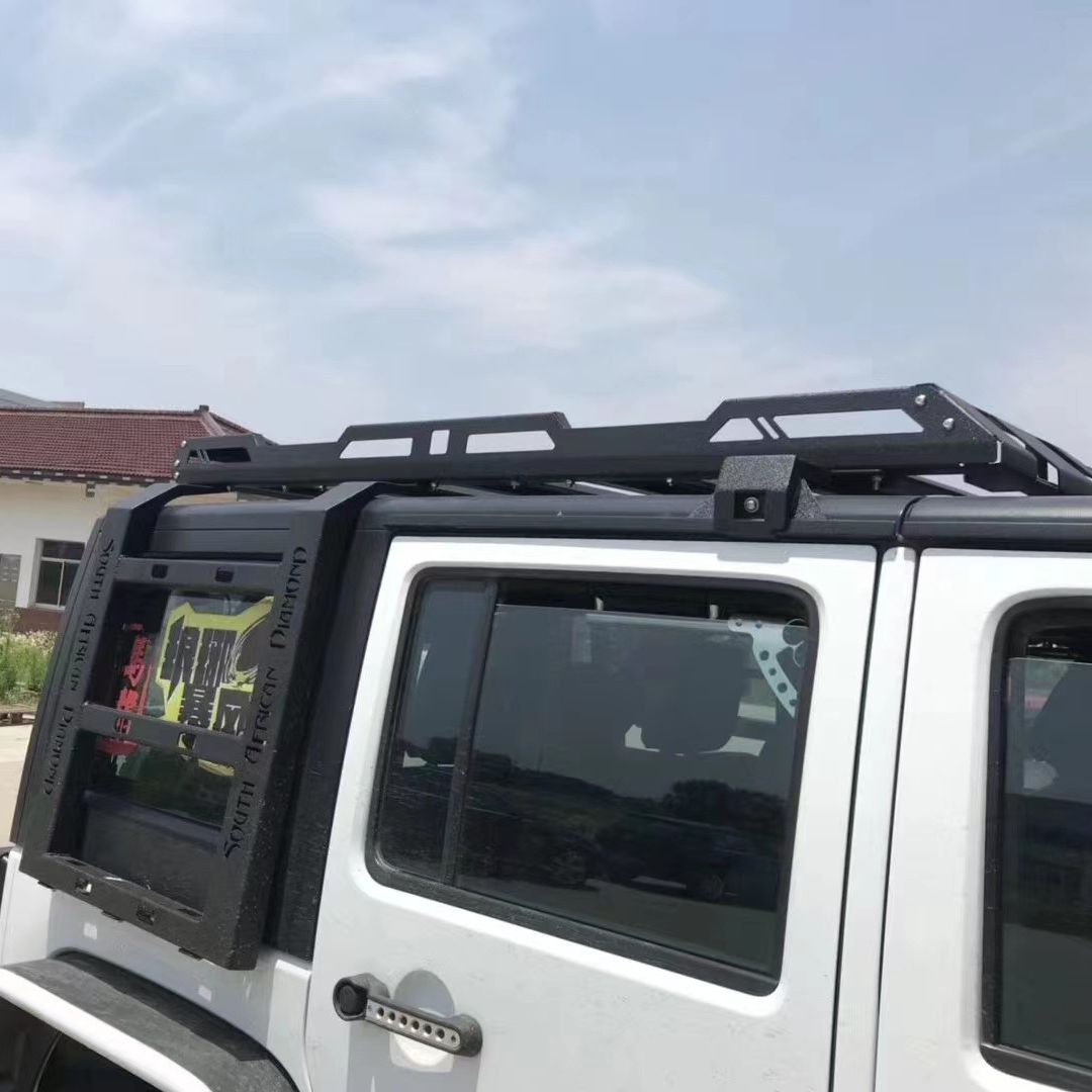 Portaequipajes para automóviles transfronterizos para 07-17JEEP Marco de equipaje Wrangler Everest JK Plataforma de techo Wrangler