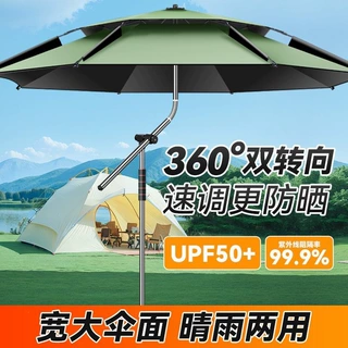 钓鱼伞户外专用雨伞2025新款机械臂防暴雨晒大钓伞新型拐杖遮阳伞