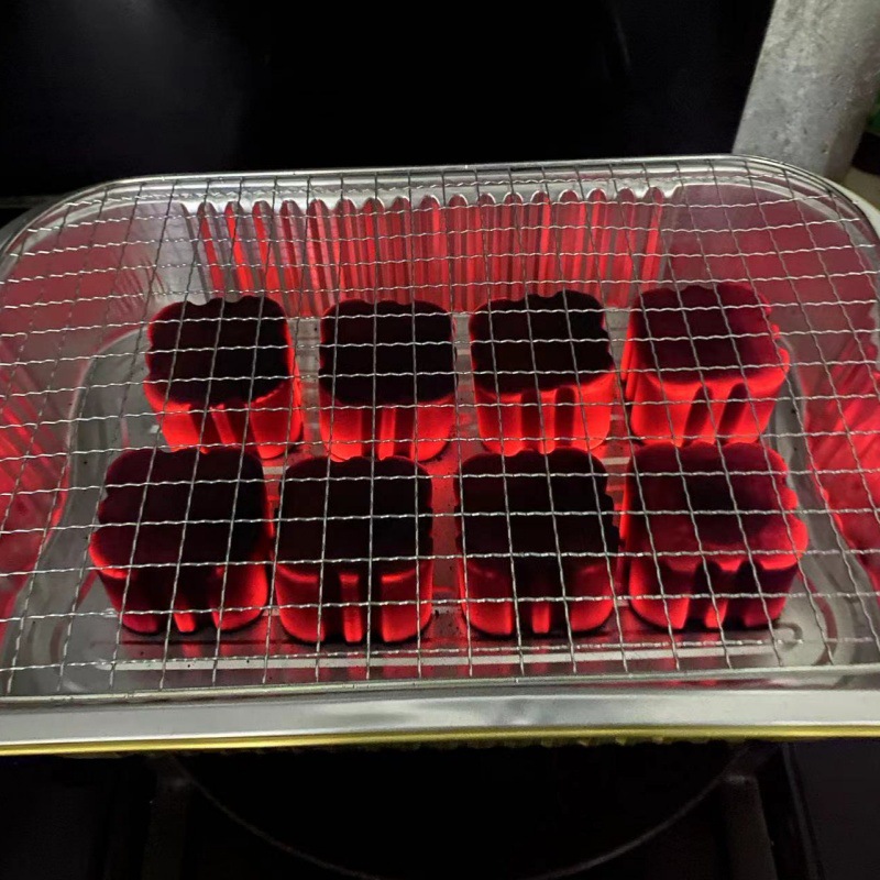 速燃炭无烟烧烤碳高温木炭果木炭用引火碳家用炭块竹炭机制钢炭