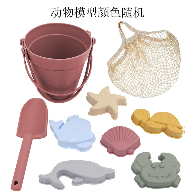 Rosa oscuro + bolsa de tela (modelo animal color al azar)