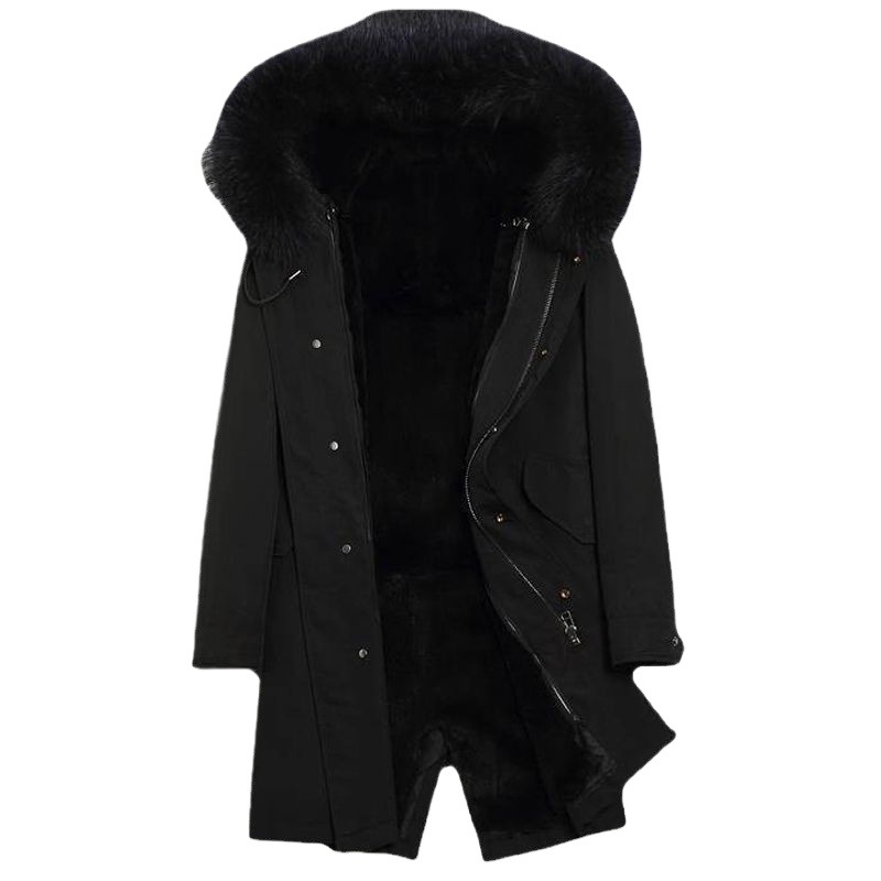 Pique superó el revestimiento de visón para hombres invierno nuevo abrigo de piel de estilo de invierno imitación de abrigo de piel de estilo largo