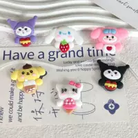 Симпатичные KTCat ПВХ мягкий клей мультфильм тапочки DIY аксессуары для телефона чехол ipad декоративная заколка для волос чашка для обуви цветочная наклейка
