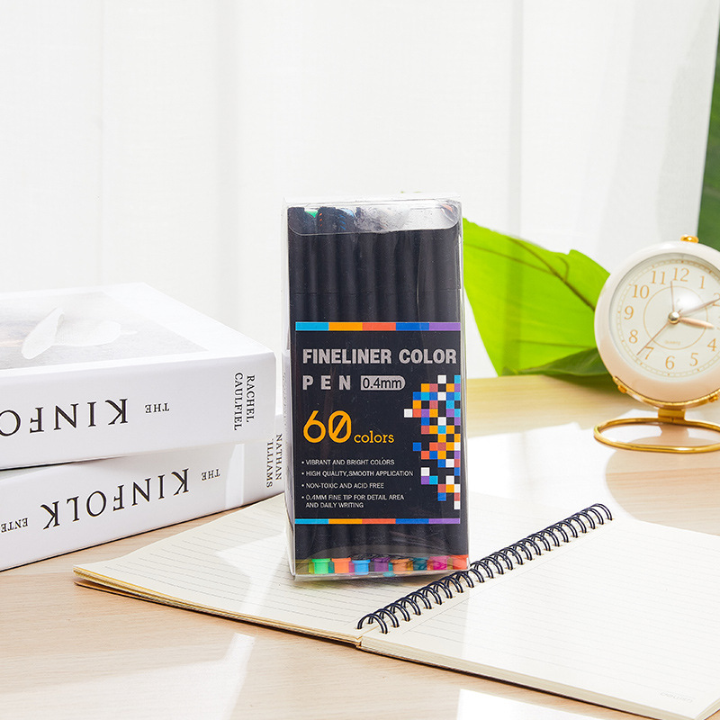 컬러 바늘 펜 60 색