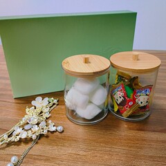 綿棒ボックス竹蓋透明プラスチック収納瓶デンタルフロスつまようじ防塵綿棒綿球綿棒美容ツールボックス