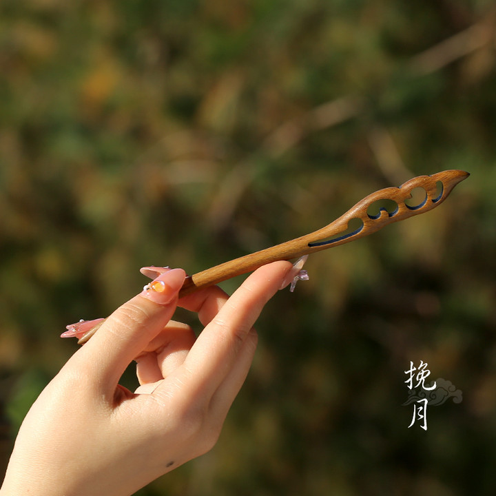 Xiangyun horquilla estilo antiguo simple diario de alto grado updo horquilla de madera nuevo estilo chino accesorios para el cabello palillos de ébano al por mayor