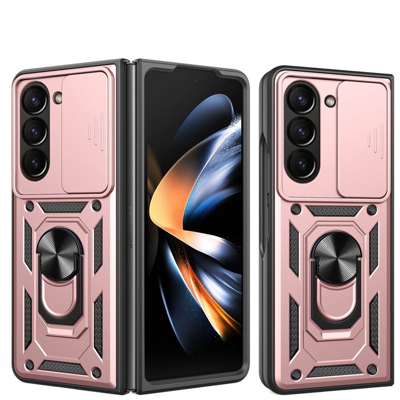 Protective Phone Case For Samsung Z Fold With Finger Ring Bracket_voghion.com